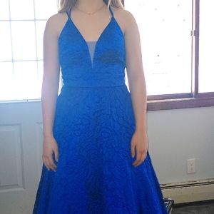 Clarisse cobalt blue prom dress size 8